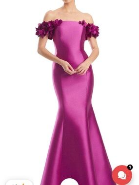 Alexander by Daymor 1991S24 - Floral Appliqued Mermaid Evening Dress